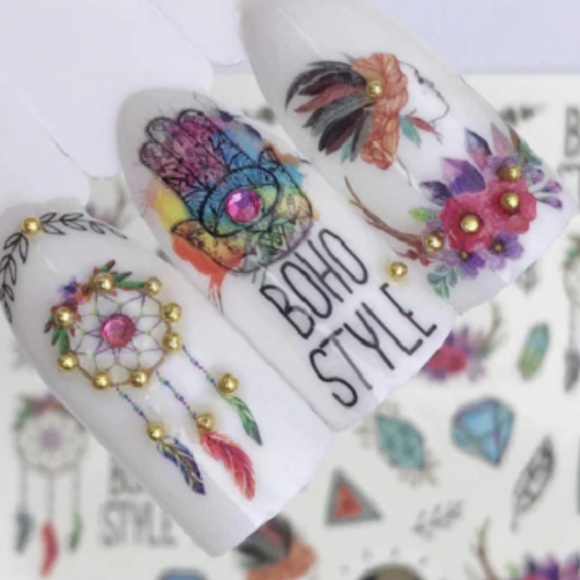 Other - 💐4/$16💐 Boho Indie Style Nail Decals